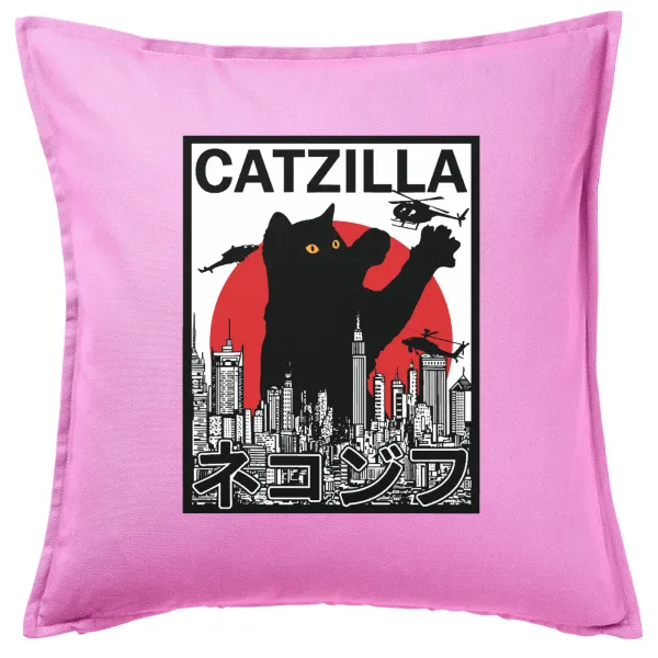 Black Cat — Sofa cushion Pink 50x50cm includes filling
