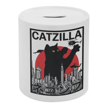 CATZILLA, Κουμπαράς πορσελάνης με τάπα