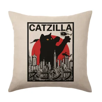 Black Cat, Μαξιλάρι καναπέ ΛΙΝΟ 40x40cm περιέχεται το  γέμισμα