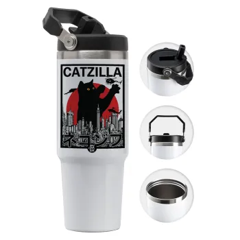 CATZILLA, Θερμός Ανοξείδωτο 30oz με χερούλι