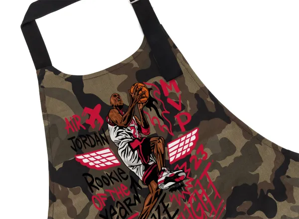 Jordan — Ποδιά μαγειρικής Σεφ με τσέπες, Βαμβακερή, Camouflage (ΕΝΗΛΙΚΩΝ, 100% COTTON)