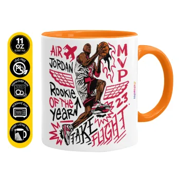 Jordan, Mug colored orange, ceramic, 330ml