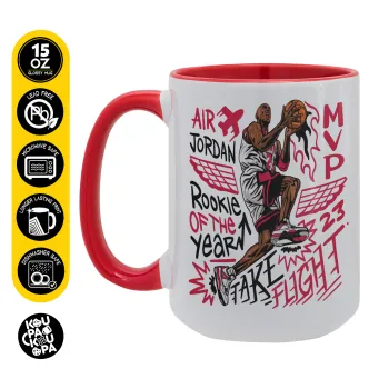 Jordan, Κούπα Mega 15oz, κεραμική Κόκκινη, 450ml