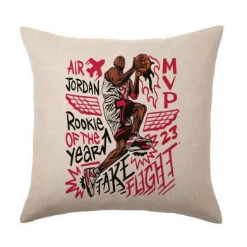 Jordan, Μαξιλάρι καναπέ ΛΙΝΟ 40x40cm περιέχεται το  γέμισμα