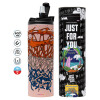 Tumbler ποτήρι θερμό ΡΟΖ από ανοξείδωτο ατσάλι 600ml