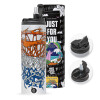 Travel Tumbler θερμό με διπλό καπάκι, μεταλλικό καλαμάκι και βούρτσα καθαρισμού (Ανωξείδωτο 304 Food grade, BPA free, 600ml)