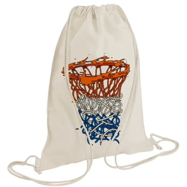 Basket net — Τσάντα πλάτης πουγκί GYMBAG natural (28x40cm)