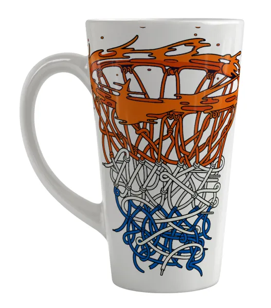 Basket net — Large tapered latte mug, ceramic, 450ml