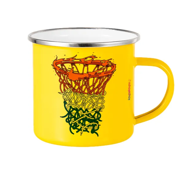 Basket net — Κούπα Μεταλλική εμαγιέ Κίτρινη 360ml