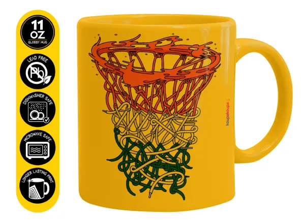 Basket net — Κούπα, κεραμική κίτρινη, 330ml