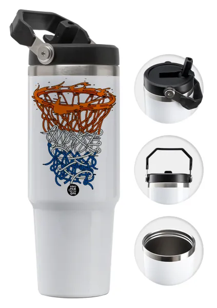 Basket net — Θερμός Ανοξείδωτο 30oz με χερούλι