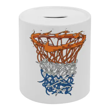 Basket net, Κουμπαράς πορσελάνης με τάπα