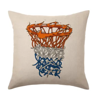 Basket net, Μαξιλάρι καναπέ ΛΙΝΟ 40x40cm περιέχεται το  γέμισμα