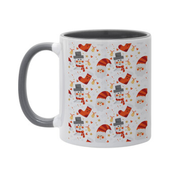 Santa ho ho ho, Mug colored grey, ceramic, 330ml