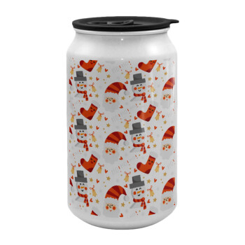Santa ho ho ho, Κούπα ταξιδιού μεταλλική με καπάκι (tin-can) 500ml