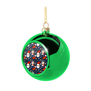 Santa ho ho ho, Χριστουγεννιάτικη μπάλα δένδρου Πράσινη 8cm
