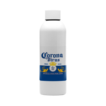 Corona virus, Μεταλλικό παγούρι νερού, 304 Stainless Steel 800ml