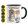 Mug colored black, ceramic, 330ml