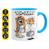 Mug colored light blue, ceramic, 330ml