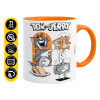 Mug colored orange, ceramic, 330ml