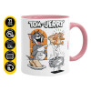 Mug colored pink, ceramic, 330ml