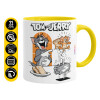 Mug colored yellow, ceramic, 330ml
