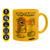 Ceramic coffee mug yellow, 330ml