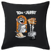 Sofa cushion black 50x50cm includes filling