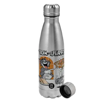 Tom n Jerry, Metallic water bottle, stainless steel, 750ml