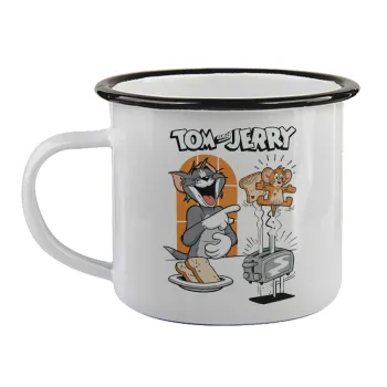 Tom n Jerry, Κούπα εμαγιέ με μαύρο χείλος 360ml
