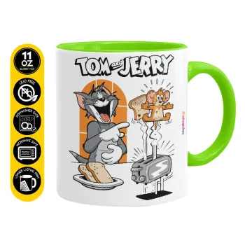 Tom n Jerry, Κούπα χρωματιστή βεραμάν, κεραμική, 330ml