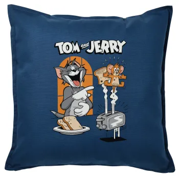 Tom n Jerry, Sofa cushion Blue 50x50cm includes filling