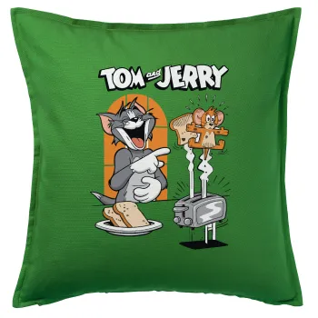 Tom n Jerry, Sofa cushion Green 50x50cm includes filling
