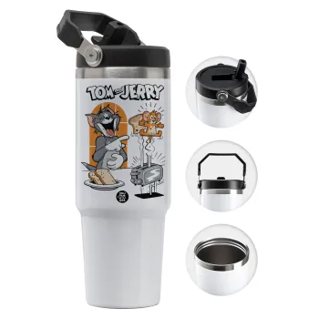 Tom n Jerry, 30oz stainless Steel Tumbler with Handle