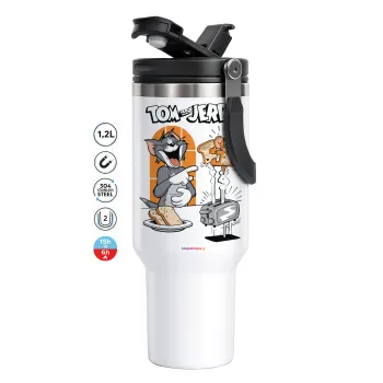 Tom n Jerry, Mega Travel Mug / Κούπα Ταξιδίου, διπλού τοιχώματος (θερμό) 1,2L