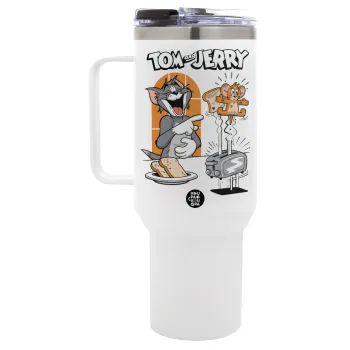 Tom n Jerry, Mega Stainless steel Tumbler with lid, double wall 1,2L