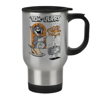 Tom n Jerry, Stainless steel travel mug with lid, double wall 450ml