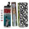 Πασχαλινή Λαμπάδα με Travel Tumbler θερμό (600ml, BPA free) & κερί αρωματικό πλακέ (30cm) (ΓΚΡΙ)