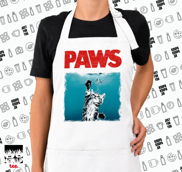PAWS — Λευκή Ποδιά μαγειρικής Σεφ με τσέπες (ΕΝΗΛΙΚΩΝ, ΛΕΥΚΗ)