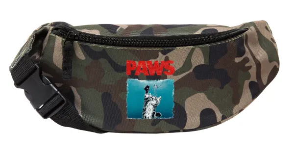 PAWS — Unisex waist bag (banana) in Jungle camouflage color with 2 pockets