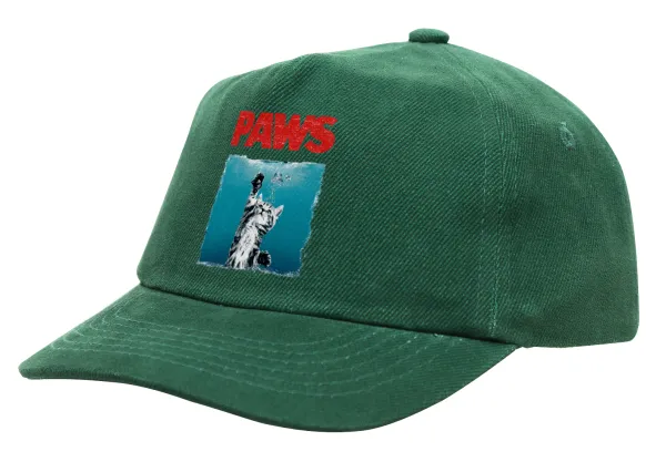 PAWS — Children's Baseball Cap, 100% Cotton Drill, GREEN (COTTON, CHILDREN'S, ONE SIZE)
