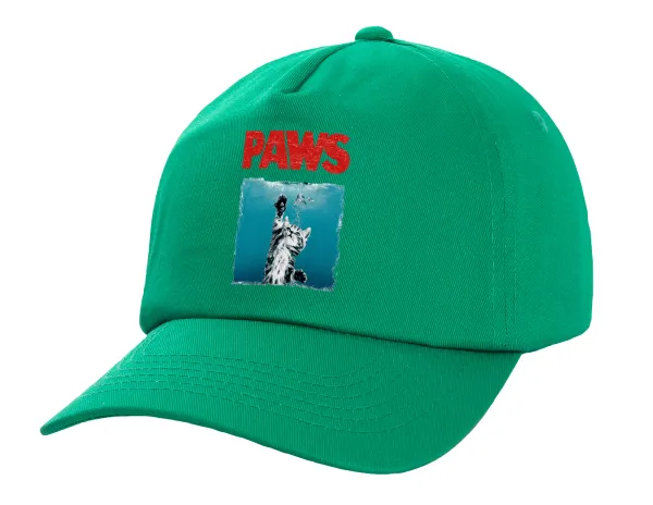 PAWS — Καπέλο παιδικό Baseball, 100% Βαμβακερό Twill, Πράσινο (ΒΑΜΒΑΚΕΡΟ, ΠΑΙΔΙΚΟ, UNISEX, ONE SIZE)