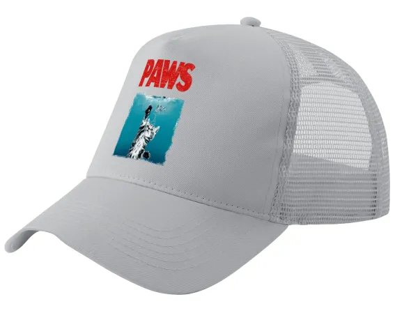 PAWS — Trucker Hat with Mesh, GREY, (COTTON, KIDS, UNISEX, ONE SIZE)