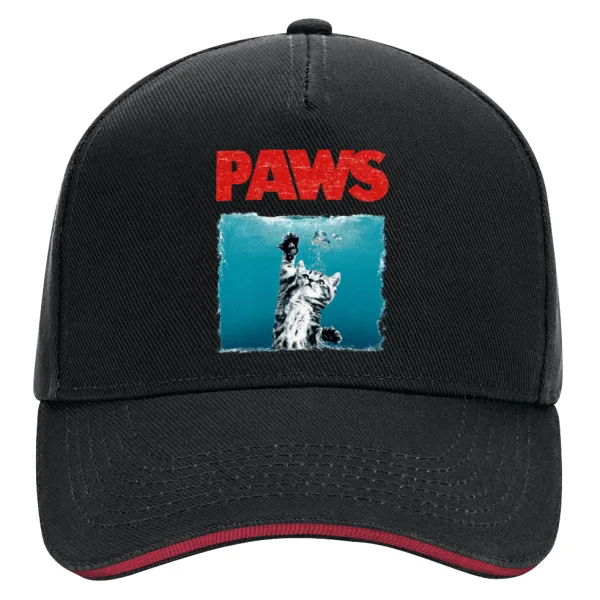 PAWS — DRILL Καπέλο Ενηλίκων Ultimate ΜΑΥΡΟ/ΚΟΚΚΙΝΟ, (100% ΒΑΜΒΑΚΕΡΟ, ΕΝΗΛΙΚΩΝ, UNISEX, ONE SIZE)