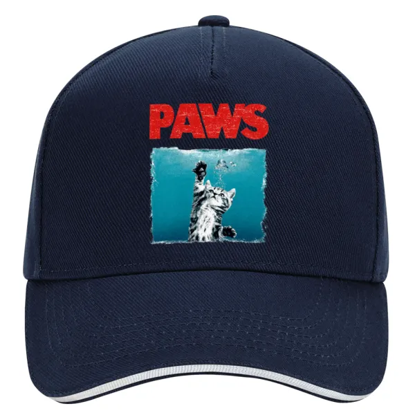 PAWS — DRILL Adult Ultimate Hat BLUE/WHITE, (100% COTTON, ADULT, UNISEX, ONE SIZE)