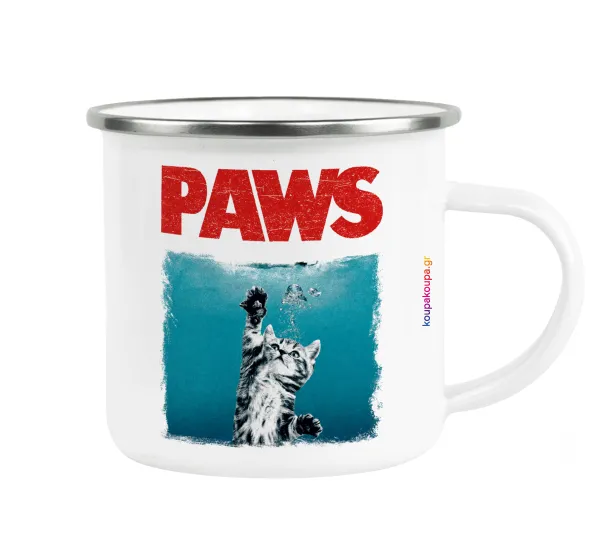 PAWS — Κούπα Μεταλλική εμαγιέ λευκη 360ml