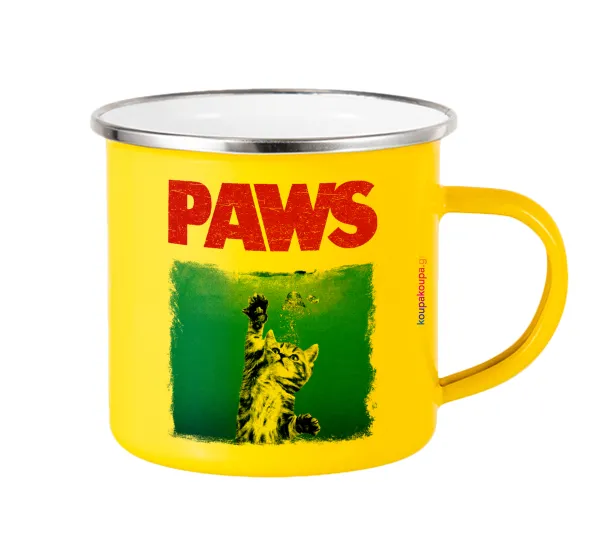 PAWS — Κούπα Μεταλλική εμαγιέ Κίτρινη 360ml