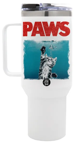 PAWS — Mega Stainless steel Tumbler with lid, double wall 1,2L
