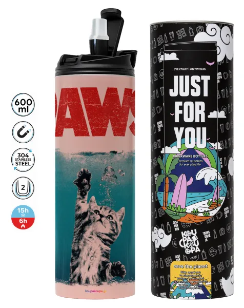 PAWS — Tumbler stainless steel PINK 600ml