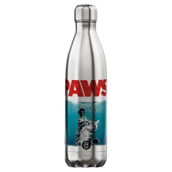 PAWS, Μεταλλικό παγούρι θερμός Inox (Stainless steel), διπλού τοιχώματος, 750ml